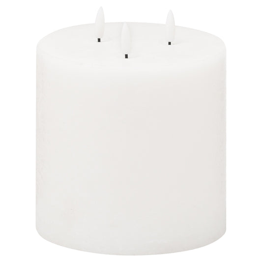 Hill Interiors Luxe Collection Natural Glow 6x6 LED White Candle