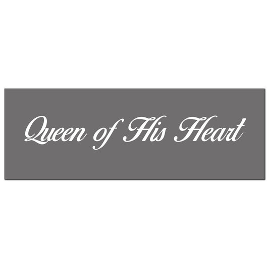 Hill Interiors Queen Of His Heart Silver Foil Plaque