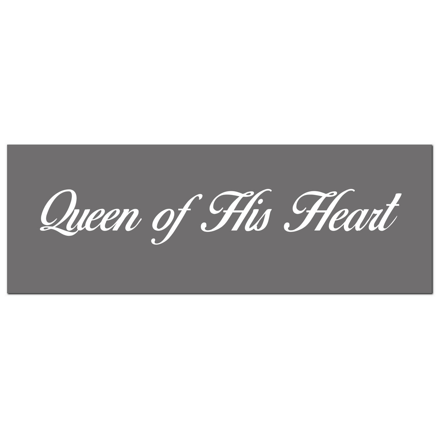 Hill Interiors Queen Of His Heart Silver Foil Plaque
