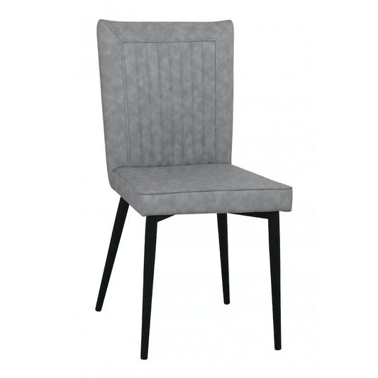Heartlands Furniture Hoskin PU Chair Grey & Black (Pack of 4)