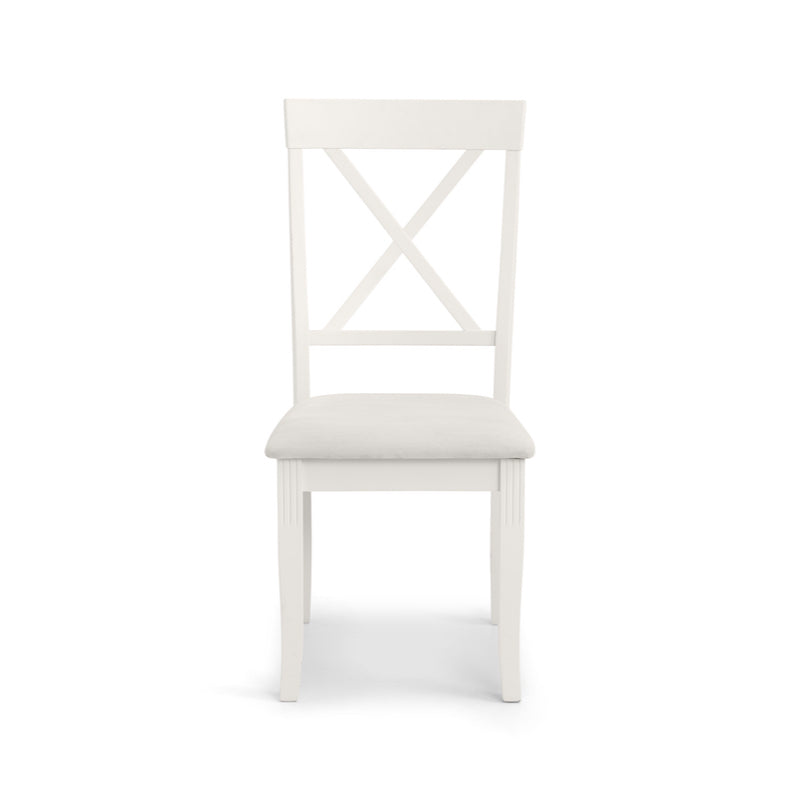 Julian Bowen Davenport Dining Chair in White and Ivory