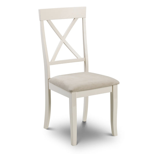 Julian Bowen Davenport Dining Chair in White and Ivory