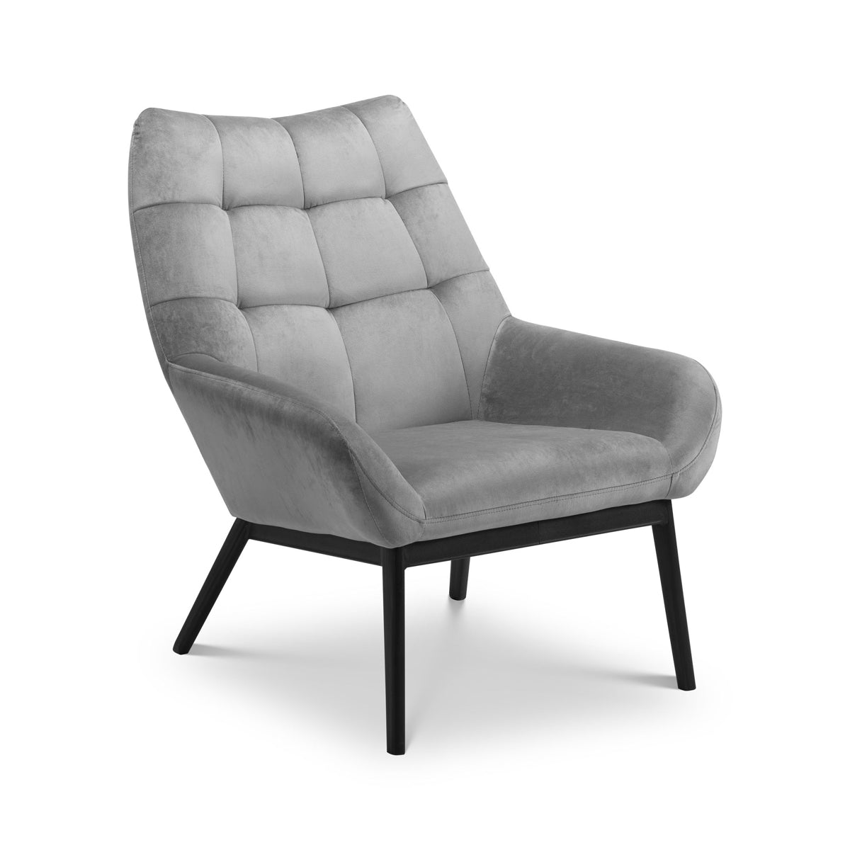 Julian Bowen, Lucerne Velvet Chair, Grey
