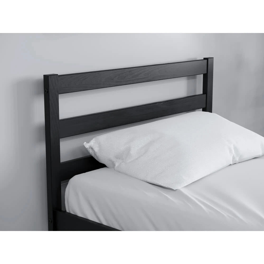 Birlea Luka 3ft Single Wooden Bed Frame, Black