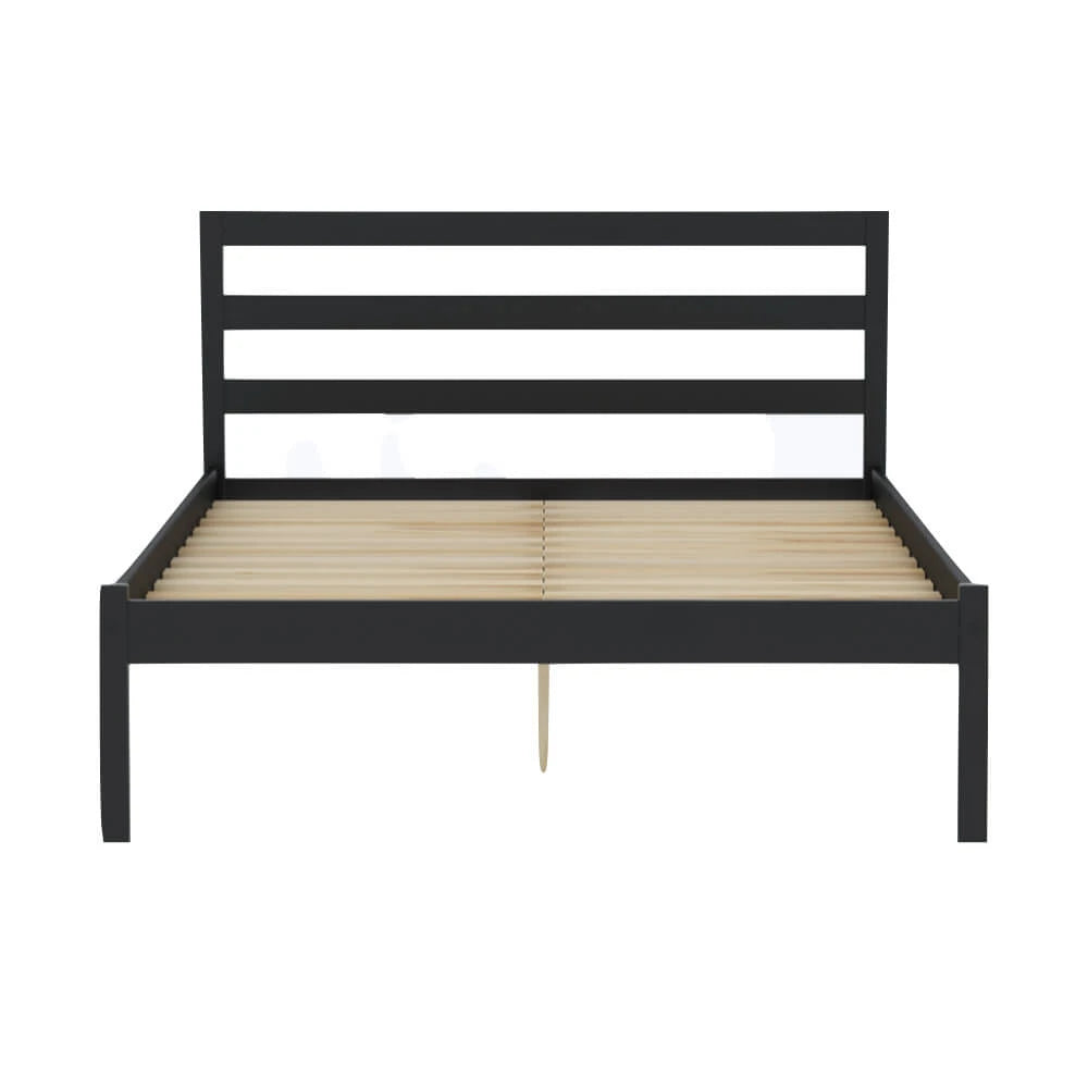 Birlea Luka 4ft Small Double Wooden Bed Frame, Black