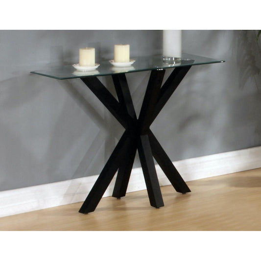 Heartlands Furniture Langley Gloss Console Table Black