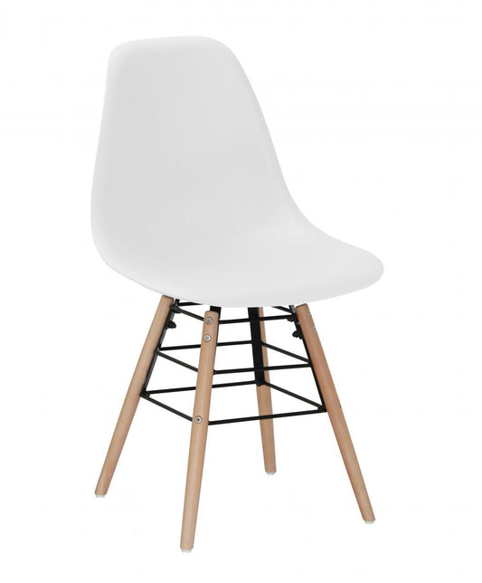 Heartlands Furniture Lilly Plastic (PP) Chairs with Solid Beech Legs White