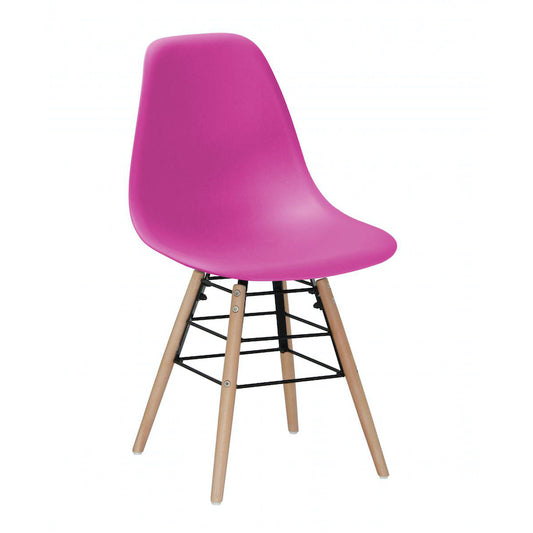 Heartlands Furniture Lilly Plastic (PP) Chairs with Solid Beech Legs Pink