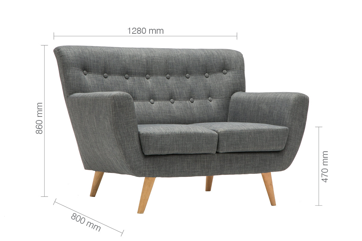 Birlea Loft 2 Seater Sofa, Grey