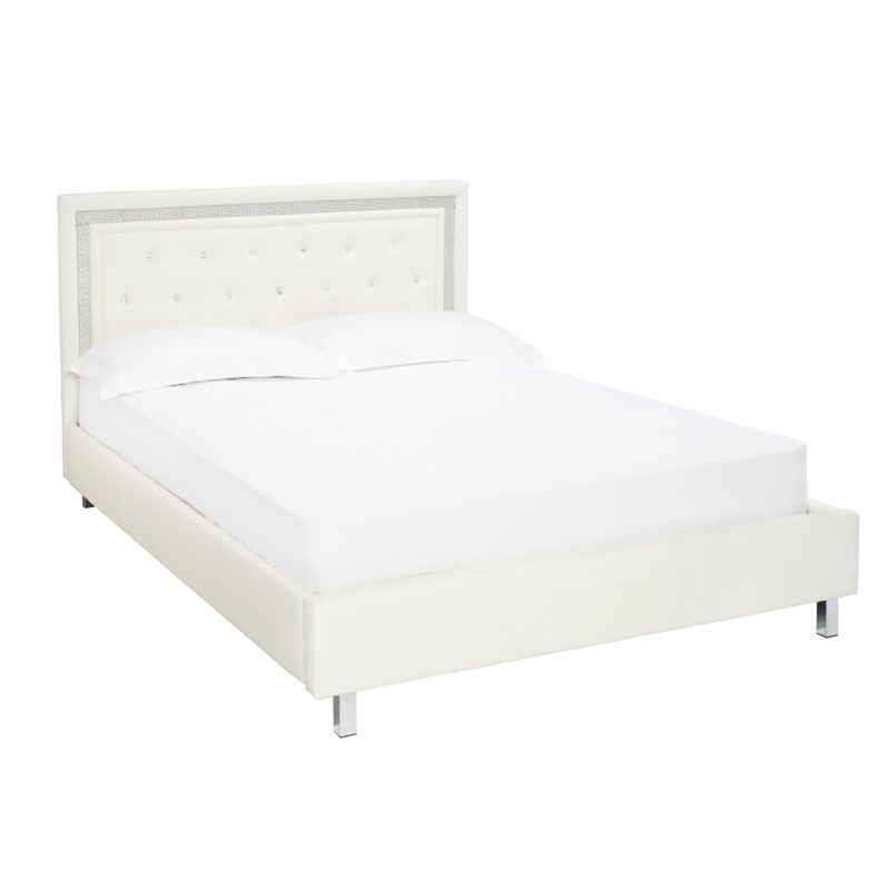 LPD Furniture Crystalle King Size Bed White