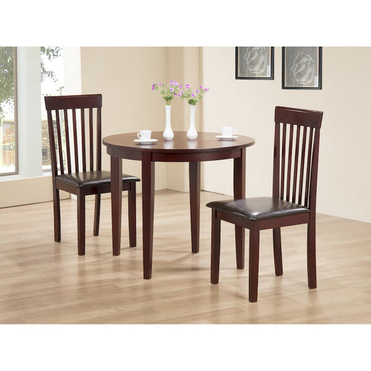Heartlands Furniture Lunar Dining Set with 2 Chairs Mahogany
