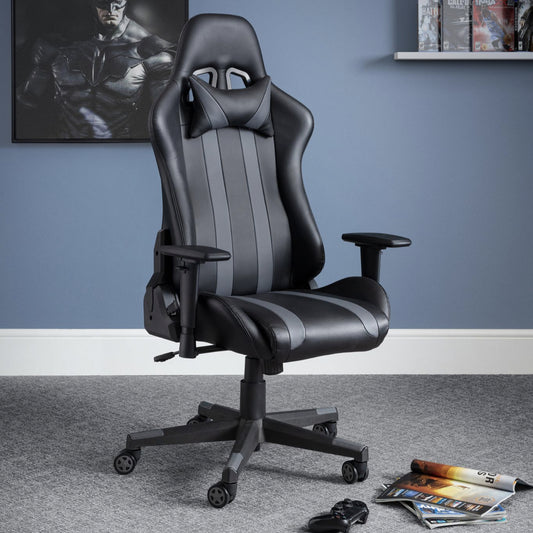Julian Bowen, Meteor Gaming Chair, Black & Grey