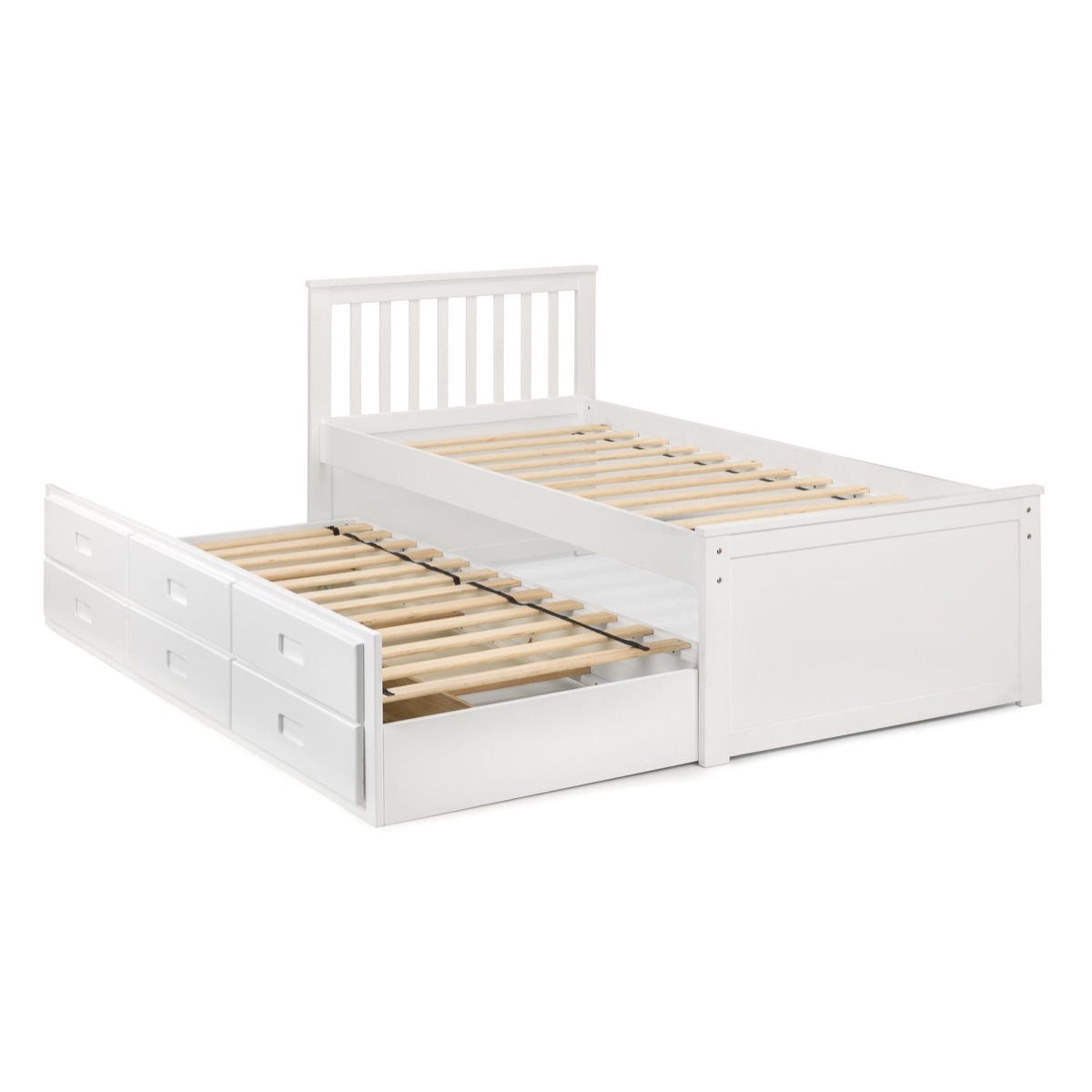 Julian Bowen, Maisie Captains Bed With Underbed And Drawers, White