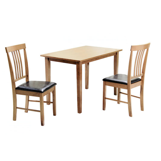 Heartlands Furniture Massa Small Dining Set with 2 Chairs Oak