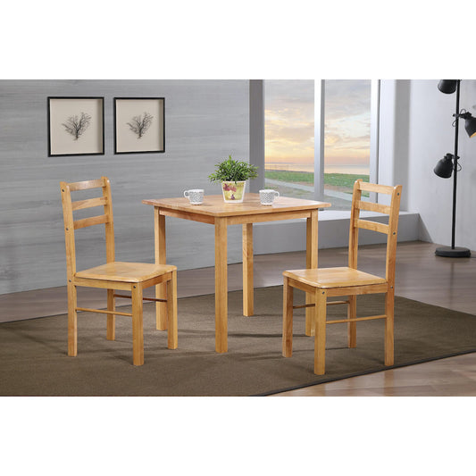 Heartlands Furniture New York Small Dining Set with 2 Chairs Natural Oak