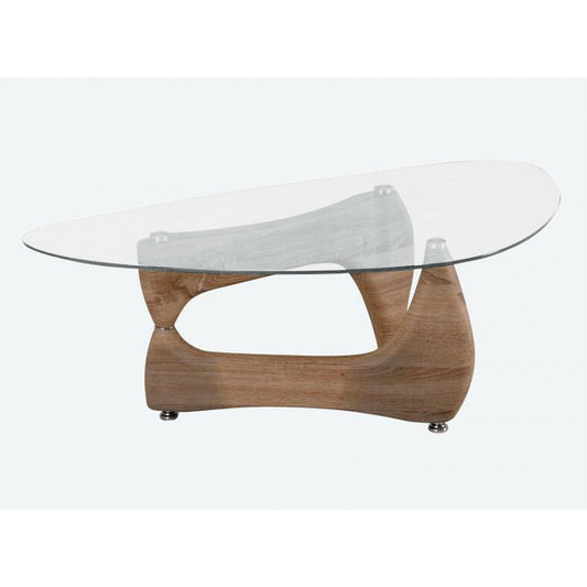 Heartlands Furniture Paco Glass Coffee Table Natural