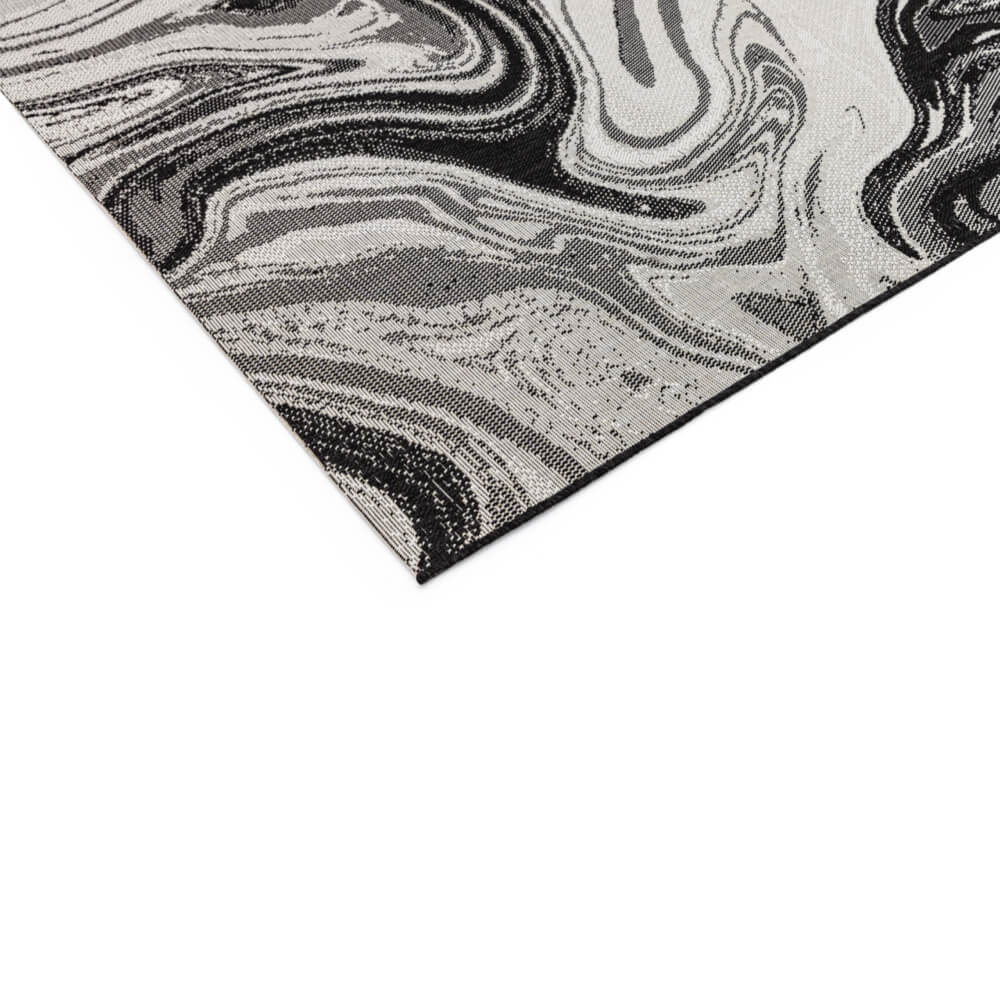 Asiatic Patio PAT19 Black Marble, Abstract Rug