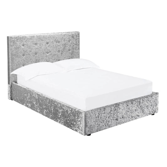 LPD Furniture Rimini 4ft 6in Double Bed Frame, Silver