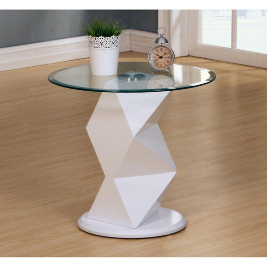 Heartlands Furniture Rowley White High Gloss Lamp Table