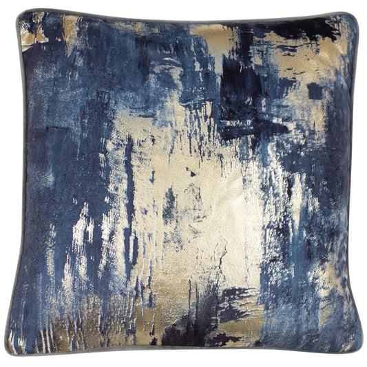 Malini Idyllic Cushions Blue & Gold (Pack of 2)