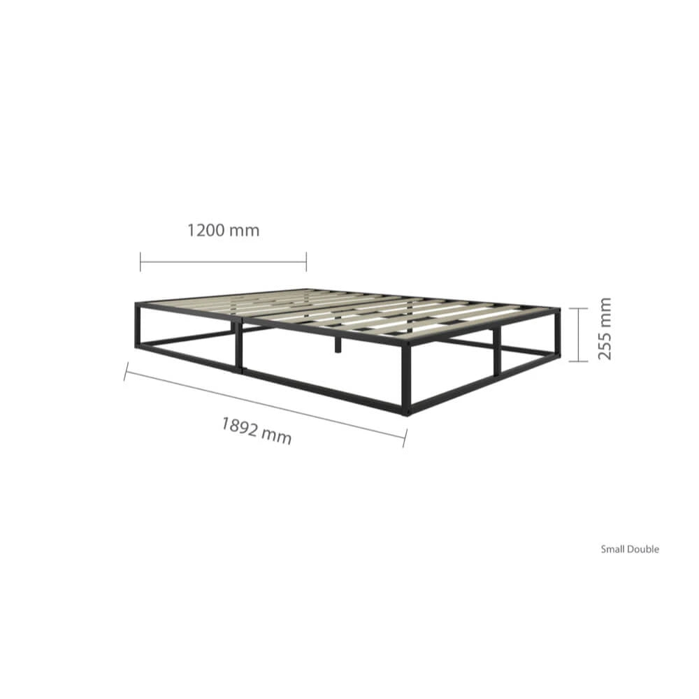 Birlea Soho Platform 4ft Small Double Metal Bed Frame, Black