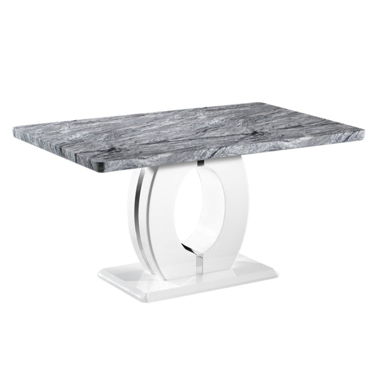 Shankar Furniture Neptune Medium Marble Effect Top Dining Table