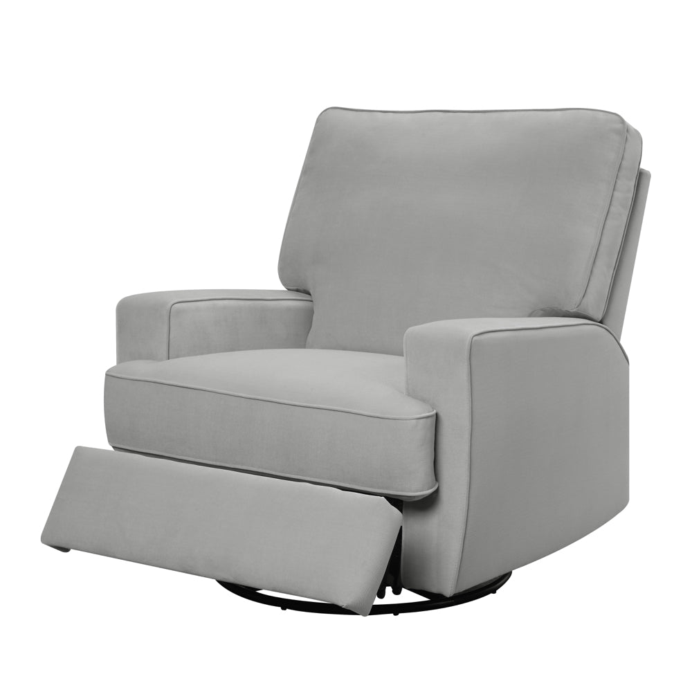 Dorel Home, Baby Relax Rylan Swivel Glider Recliner Chair, Coil Seating in Grey