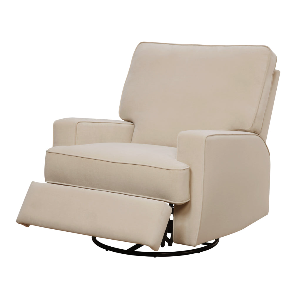 Dorel Home, Baby Relax Rylan Swivel Glider Recliner Chair, Coil Seating in Beige
