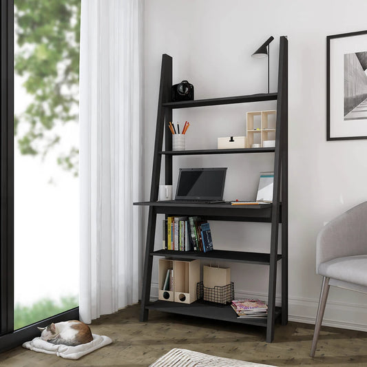 LPD Furniture Tiva Ladder Desk, Black
