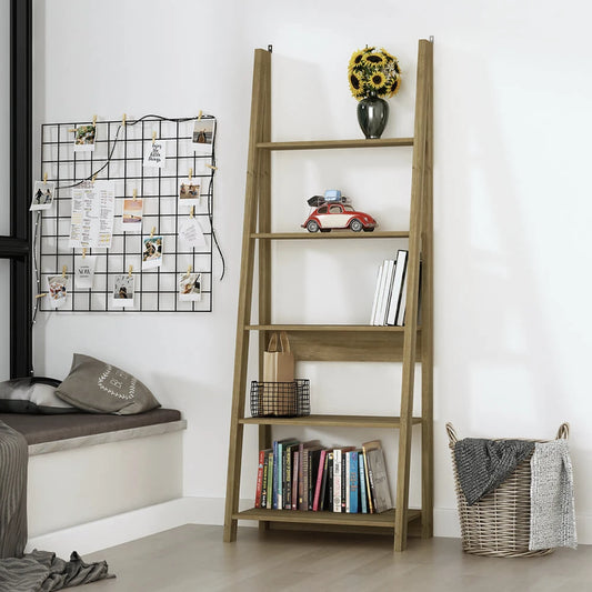LPD Furniture Tiva Ladder Bookcase, Oak