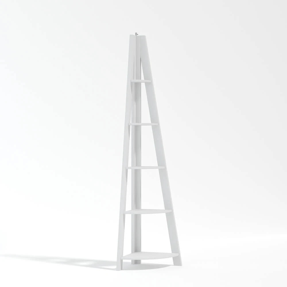 LPD Furniture Tiva Corner Ladder Shelving, White
