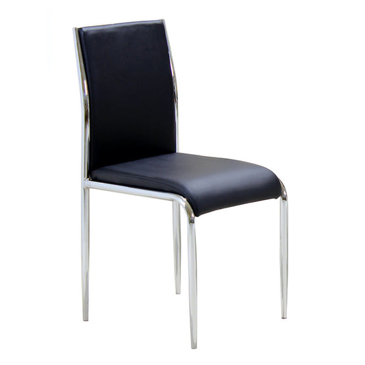 Heartlands Furniture Vercelli PU Chair Black (Pack of 4)