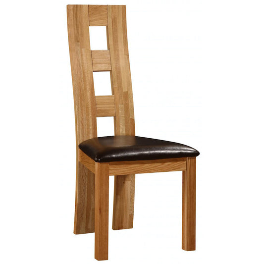 Heartlands Furniture Weston Chair Solid Oak Natural (Pack of 2)