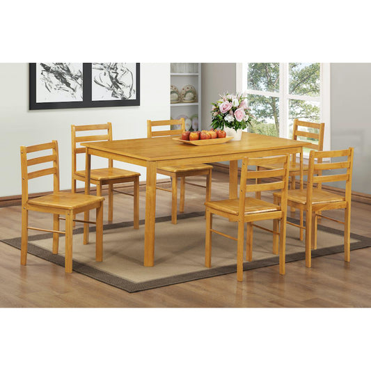 Heartlands Furniture York Large Dining Set with 6 Chairs Natural Oak
