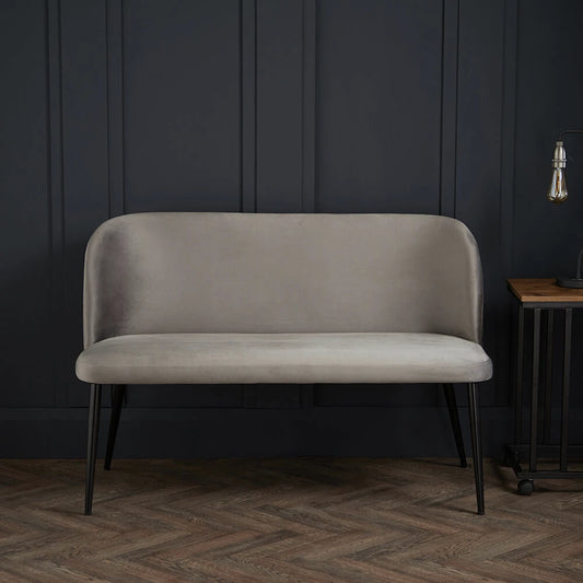 LPD Furniture Zara Dining Bench, Grey