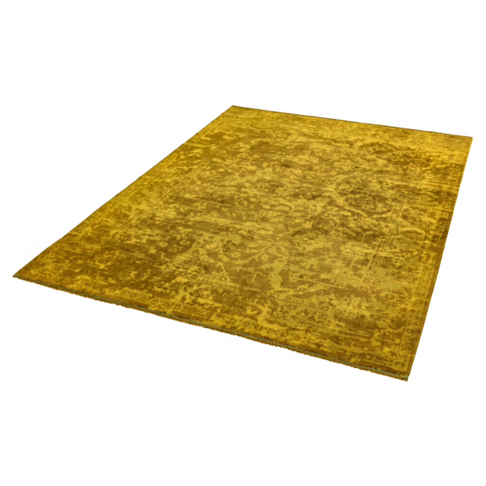 Asiatic Zehraya ZE09 Gold Abstract, Marbled Rug
