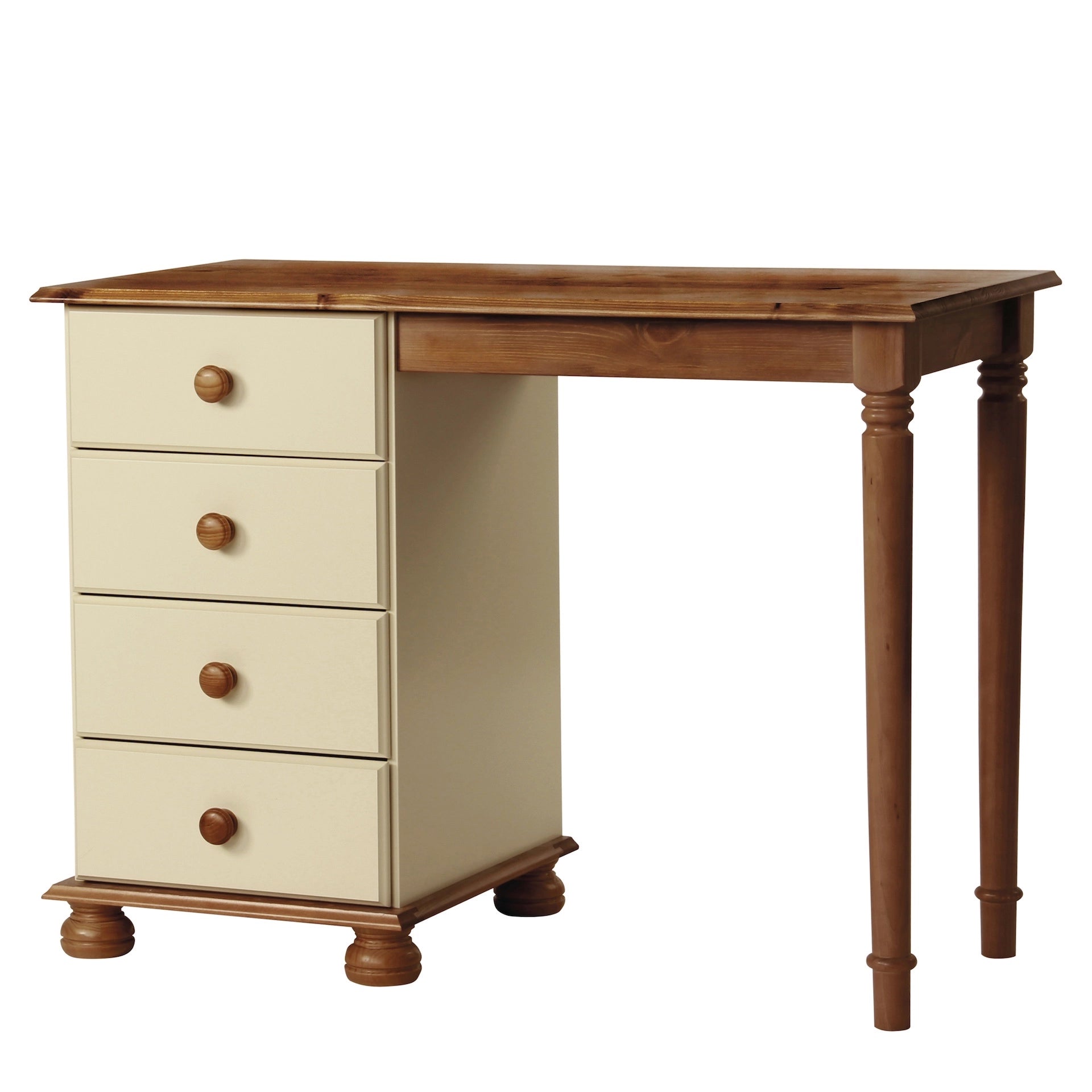 Furniture To Go Copenhagen Single Dressing Table in Cream/Pine