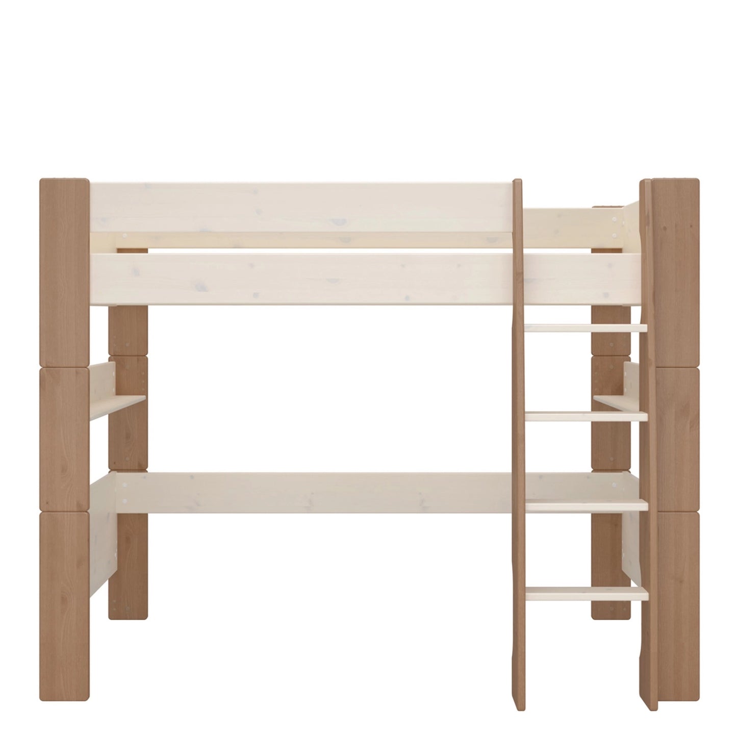 Furniture To Go Steens For Kids High Sleeper in Whitewash Grey Brown Lacquered