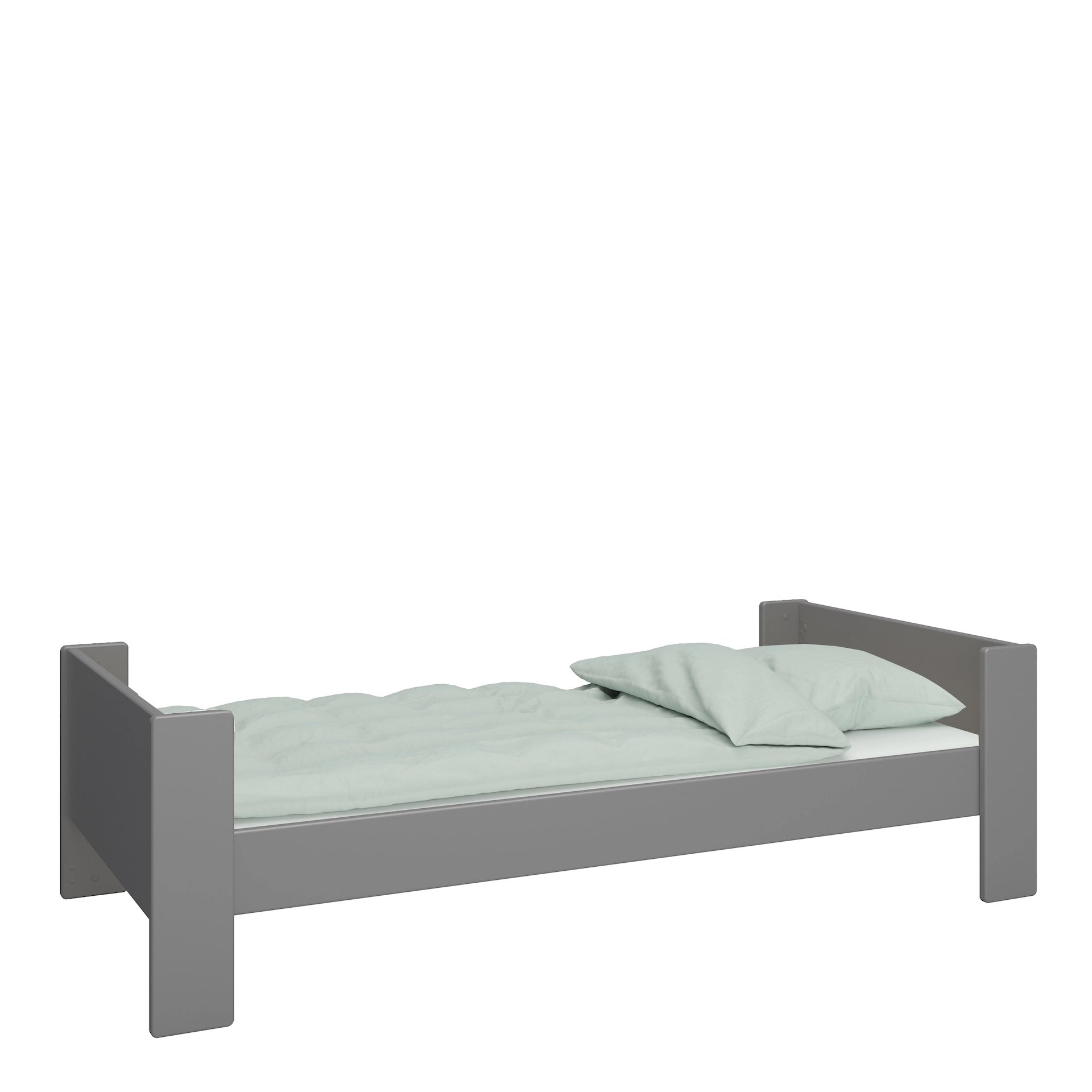 Furniture To Go Steens For Kids 3ft Single Bed, Includes - Under Bed Drawer Section 2 Drawers in Folkestone Grey
