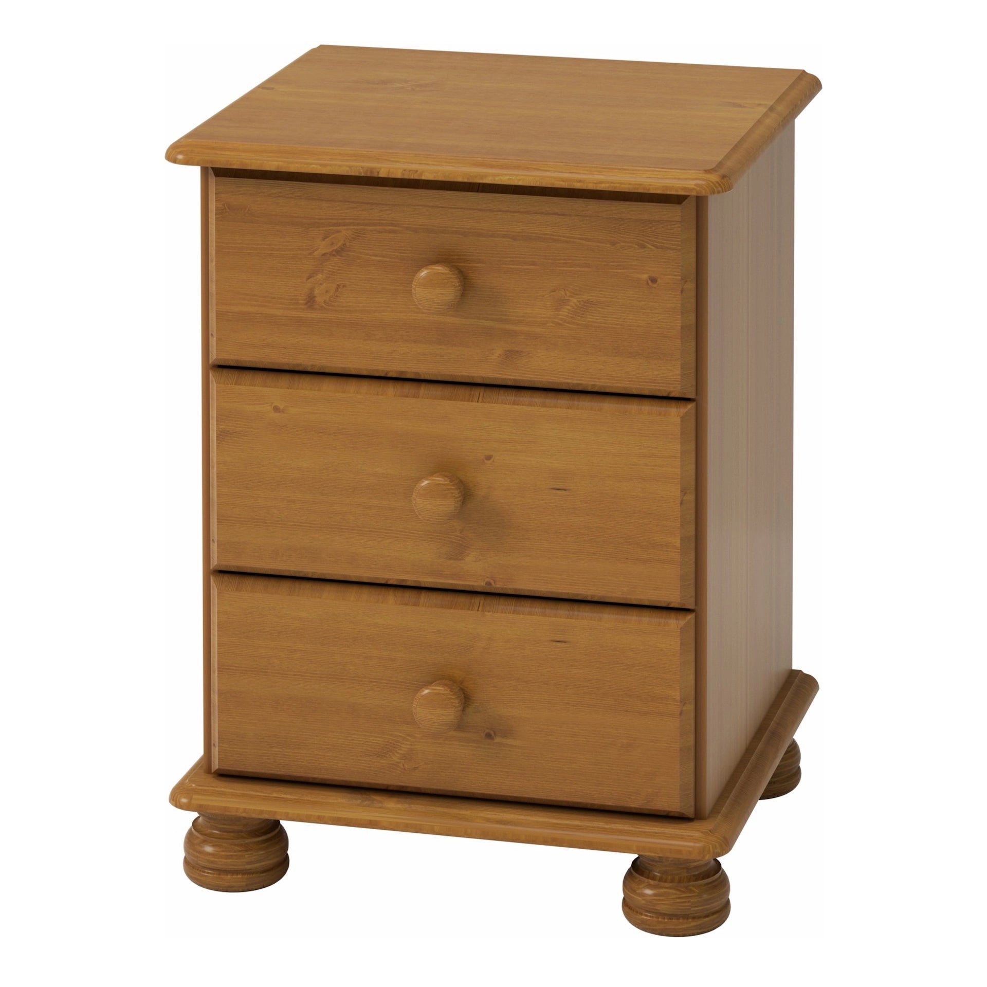 Furniture To Go Richmond 3 Drw Bedside Pine