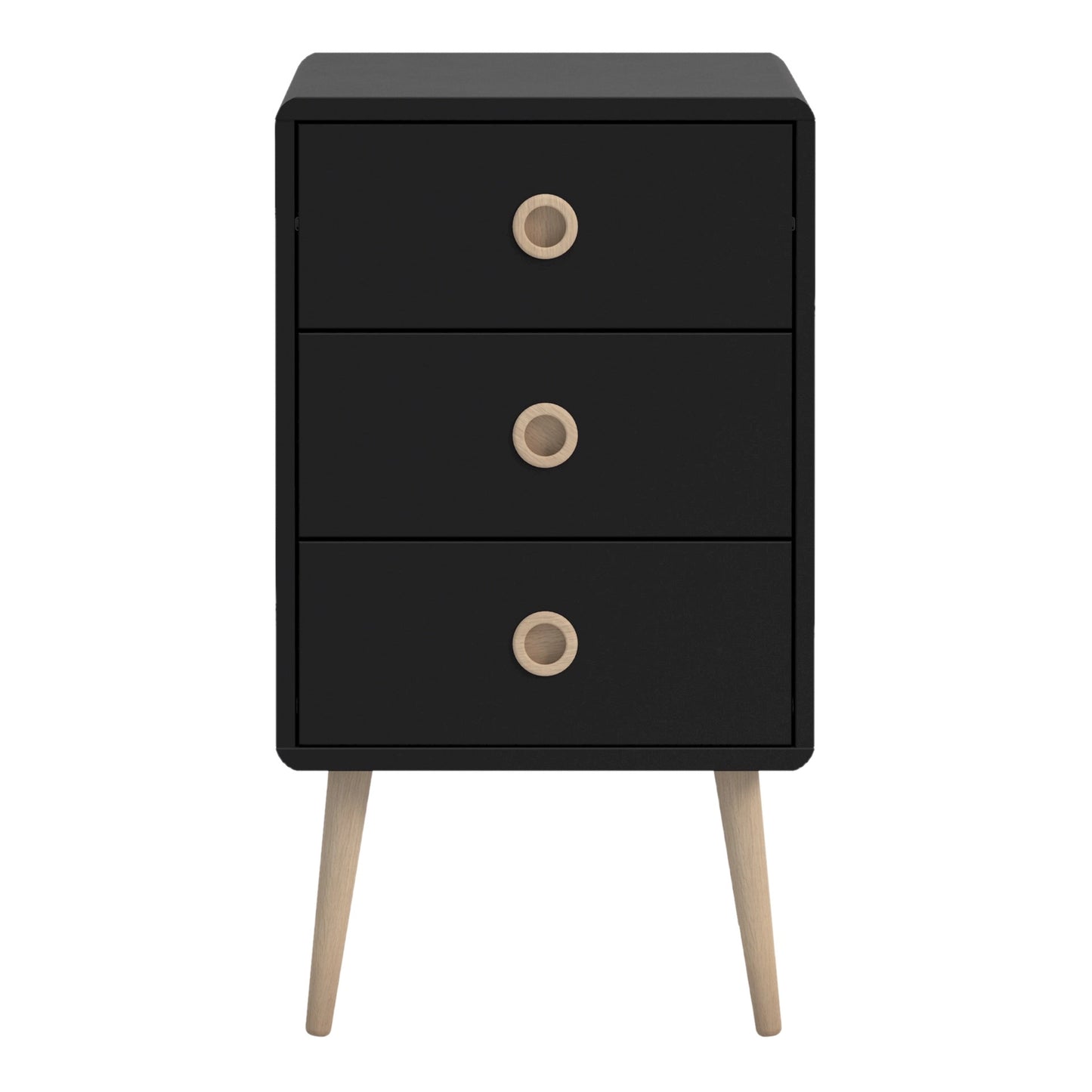 Furniture To Go Softline 3 Drawer Chest Black Painted