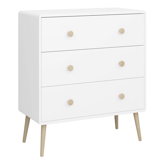Furniture To Go Gaia 3 Drawer Chest in Pure White