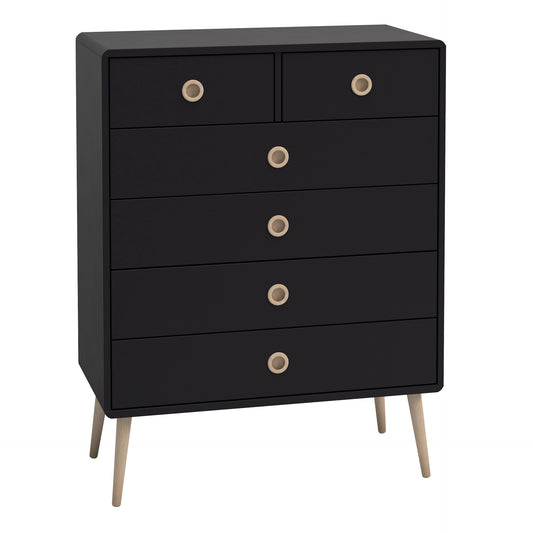 Furniture To Go Softline 2 + 4 Chest Black Painted