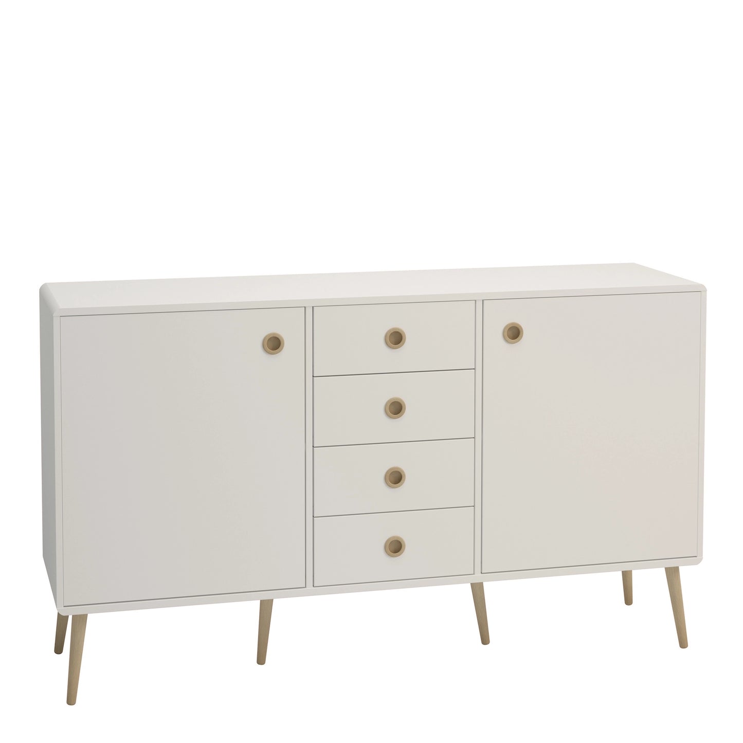 Furniture To Go Softline Sideboard 2 Doors + 4 Drawers, White 050