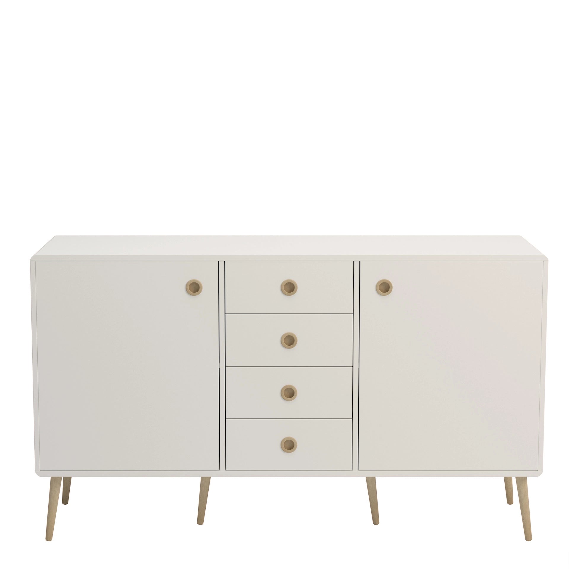Furniture To Go Softline Sideboard 2 Doors + 4 Drawers, White 050