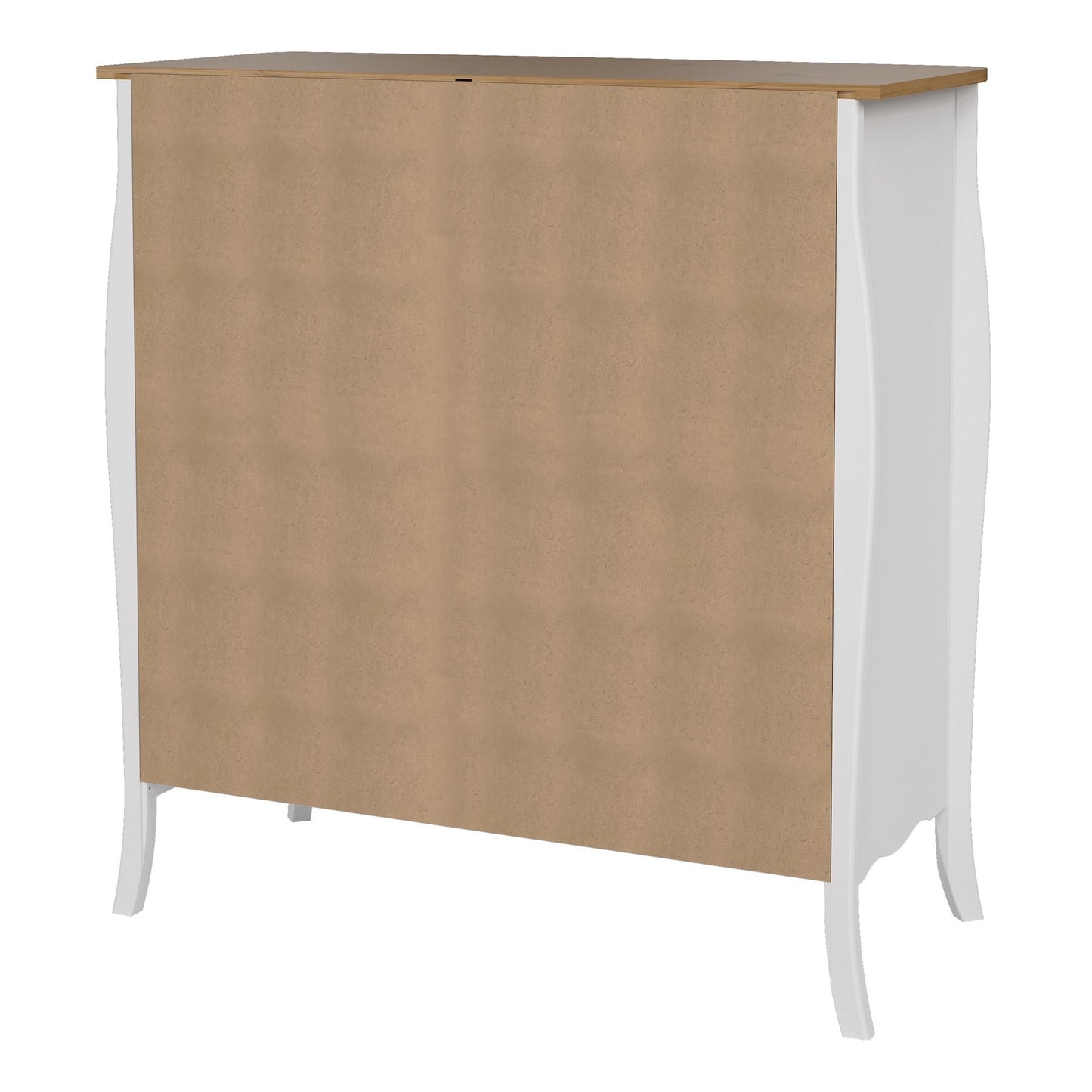 Furniture To Go Baroque Sideboard 2 Doors + 1 Drawer, Pure White Iced Coffee Lacquer