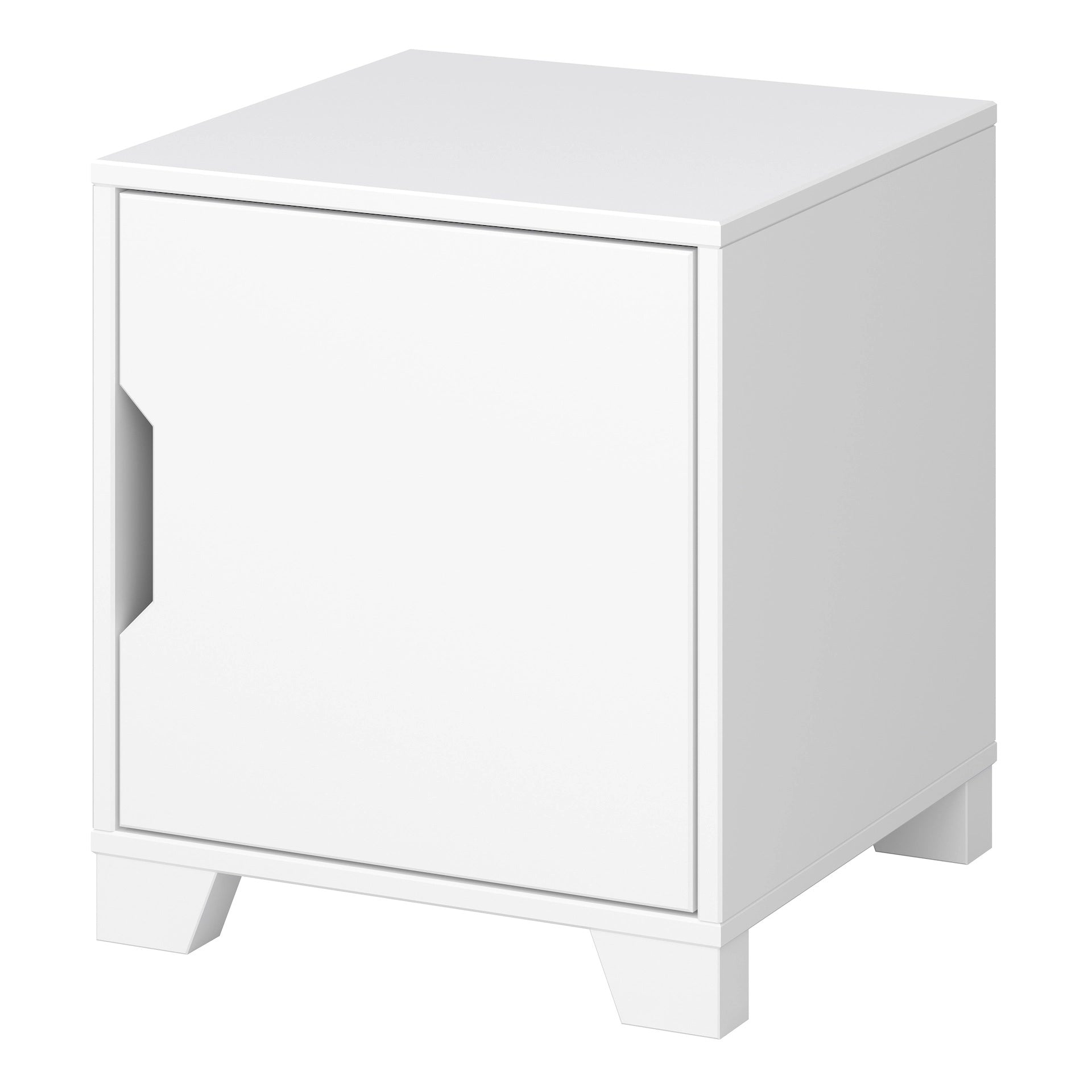 Furniture To Go Loke Bedside Table 1 Door in Pure White