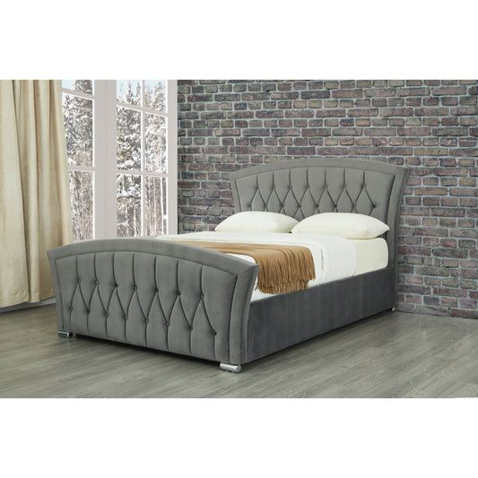 Sweet Dreams, Leigh 4ft 6in Double Ottoman Bed Frame, Grey