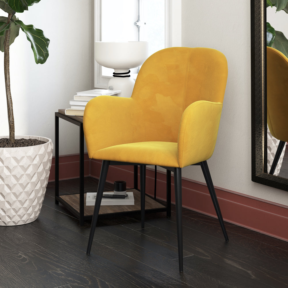 Dorel Fitz Accent Chair, Mustard