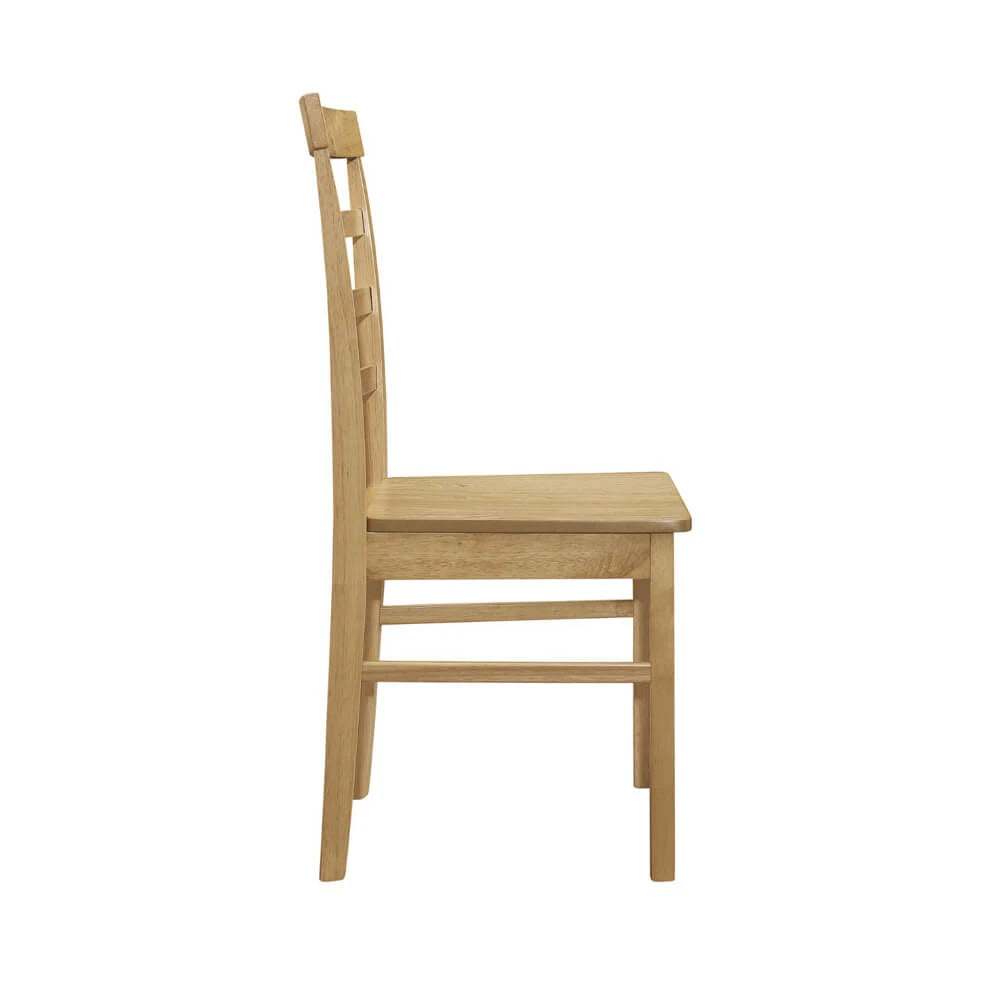 Birlea Pair of Upton Ladder Back Chairs, Brown